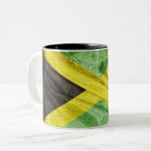 Jamaika-Flagge Zweifarbige Tasse (Vorderseite Links)