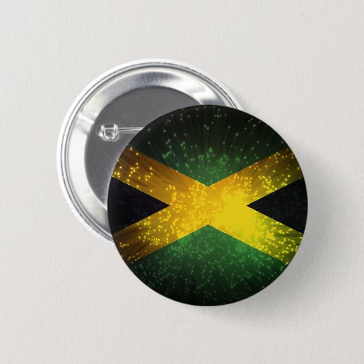 Jamaika-Flaggen-Feuerwerk Button (Vorne & Hinten)