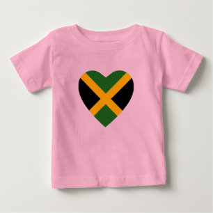 Jamaika-Flaggen-Herz-T - Shirt