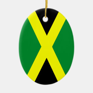 Jamaika-Flaggen-Oval-Verzierung Keramikornament
