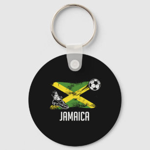 Jamaika-Flaggen-Trikot jamaikanische Fußballmannsc Schlüsselanhänger