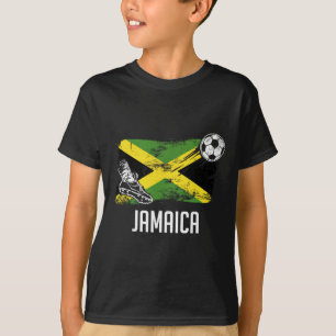 Jamaika-Flaggen-Trikot jamaikanische Fußballmannsc T-Shirt