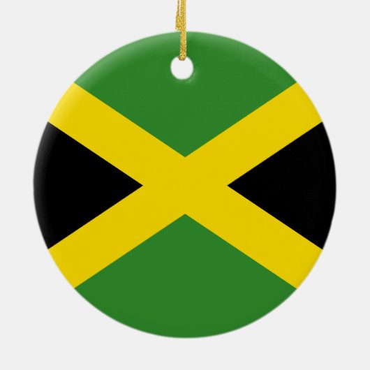 Jamaika-Flaggen-Verzierung Keramikornament (Hinten)