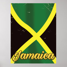 Jamaika-Flaggen-Vintage-Plakat Poster