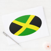 Jamaika-Flaggenaufkleber Ovaler Aufkleber (Umschlag)