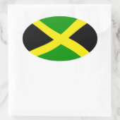 Jamaika-Flaggenaufkleber Ovaler Aufkleber (Tasche)