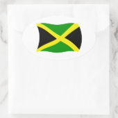 Jamaika-Flaggenaufkleber Ovaler Aufkleber (Tasche)