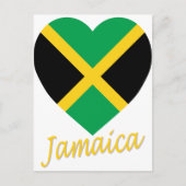 Jamaika-Flaggenherz Postkarte (Vorderseite)