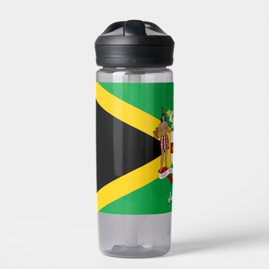Jamaika-Flasche, patriotische jamaikanische Flagge Trinkflasche (Vorderseite)