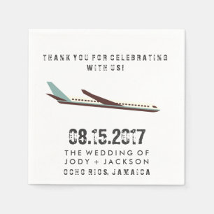 Jamaika-Flugzeug-Ziel-Hochzeitsservietten Serviette