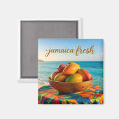 Jamaika frische Mango am Meer Magnet (Vorderseite/Rückseite)