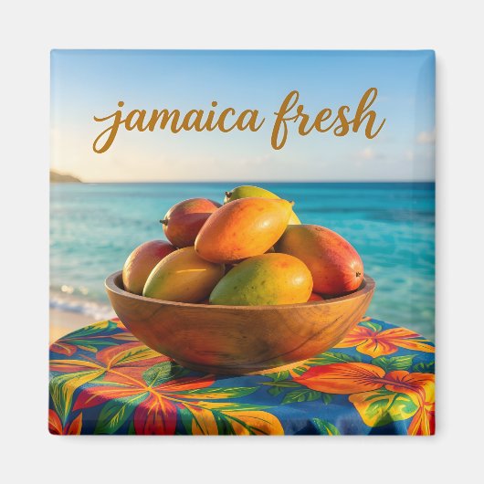 Jamaika frische Mango am Meer Magnet (Vorne)