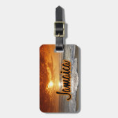 Jamaika-Gepäckmarke Gepäckanhänger (Vorderseite vertikal)