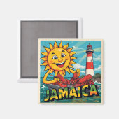 Jamaika glücklich magnet (Vorderseite/Rückseite)