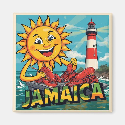 Jamaika glücklich magnet (Vorne)