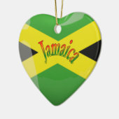 Jamaika-Herz-Liebe Keramik Ornament (Links)
