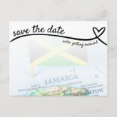 Jamaika-Hochzeit in Urlaubsort Save the Date Postkarte (Vorderseite)