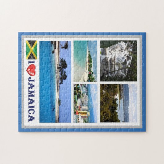 Jamaika - I Liebe - Puzzle (Horizontal)