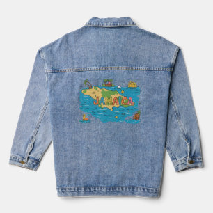 Jamaika-Inselkarte Jeansjacke