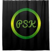 Jamaika Inspirierter Gradientzirkel Duschvorhang (Vorderseite)