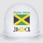 Jamaika Jamaica Flag Green Personalisiert Schneekugeln (Vorderseite)
