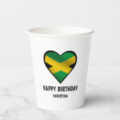 Jamaika Jamaica Flag Herzlichen Glückwunsch Geburt Pappbecher (Rückseite)