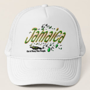 Jamaika Jamaika aus viele eine Leute-Hut heraus Truckerkappe