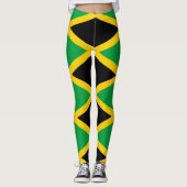 Jamaika Jamaika Flag Green Gold & Black Leggings (Vorderseite)