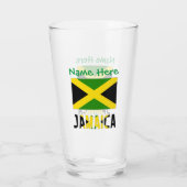Jamaika Jamaika Flag Green Personalization Drink Glas (Rückseite)