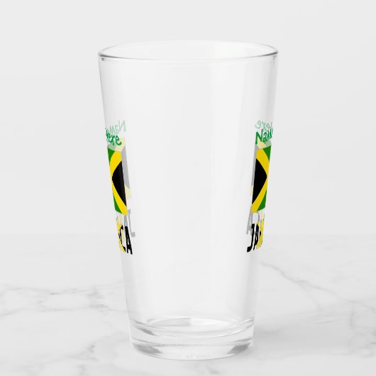 Jamaika Jamaika Flag Green Personalization Drink Glas (Rechts)