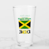 Jamaika Jamaika Flag Green Personalization Drink Glas (Vorderseite)