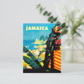 Jamaika, Jamaikanerin mit Obstkorb auf dem Kopf Postkarte (Stehend Vorderseite)