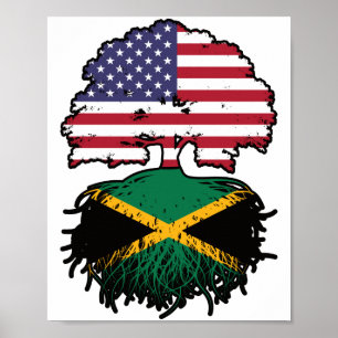 Jamaika jamaikanisch amerikanisch USA Baum Wurzeln Poster