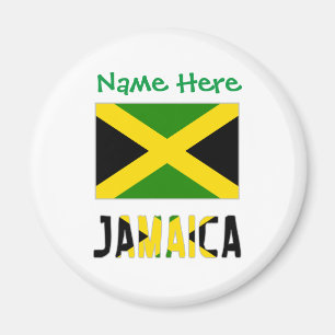 Jamaika Jamaikanische Flagge Grün Personalisierung Magnet