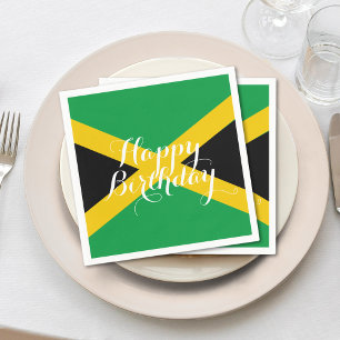 Jamaika Jamaikanische Flagge Happy Birthday Party Serviette