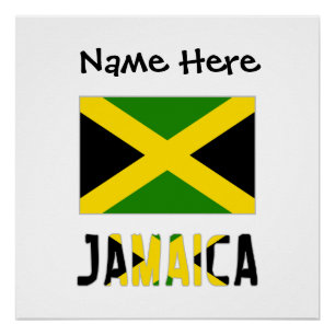 Jamaika Jamaikanische Flagge Personalisiert Poster