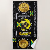JAMAIKA. JUDAH TRIBE Badtuch Strandtuch (Vorderseite)