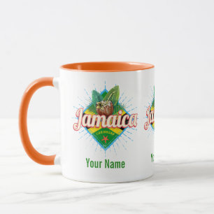 Jamaika karibische Retro-Flagge Urlaub vintage Tasse