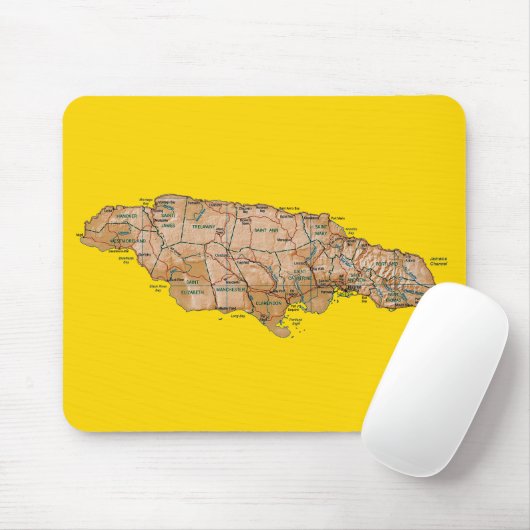 Jamaika-Karte Mousepad (Mit Mouse)