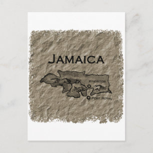 Jamaika-Karte (vintage) Postkarte