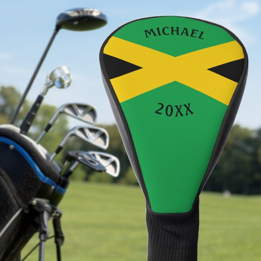 Jamaika Kaution Tape Green Gold Jamaikanische Flag Golf Headcover