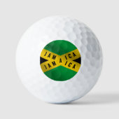 Jamaika Kaution Tape Green Gold Jamaikanische Flag Golfball (Vorderseite)