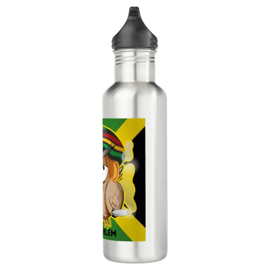 Jamaika kein Problem mit dem Funny Smoking Rasta O Edelstahlflasche (Rechts)