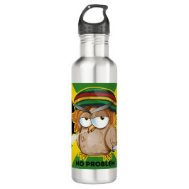 Jamaika kein Problem mit dem Funny Smoking Rasta O Edelstahlflasche