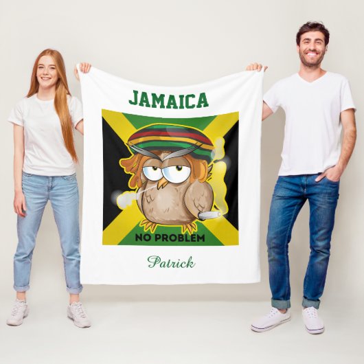Jamaika kein Problem Personalisierter Name Fleecedecke (Beispiel)