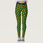 Jamaika-Leggings, Premium-Mode, jamaikanische Flag Leggings (Vorderseite)