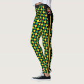 Jamaika-Leggings, Premium-Mode, jamaikanische Flag Leggings (Links)