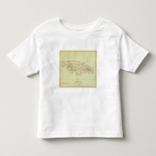 Jamaika lithographierte Karte Kleinkind T-shirt