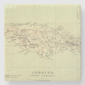 Jamaika lithographierte Karte Steinuntersetzer (Vorderseite)