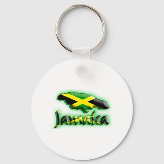 Jamaika mit Flaggentitel Schlüsselanhänger (Vorderseite)